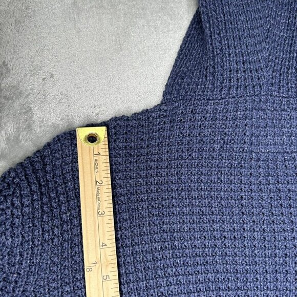 Osh Kosh Sweater Youth Size 14/14A Hoodie Cable Knit Navy Blue Buttons Pullover - Picture 12 of 13